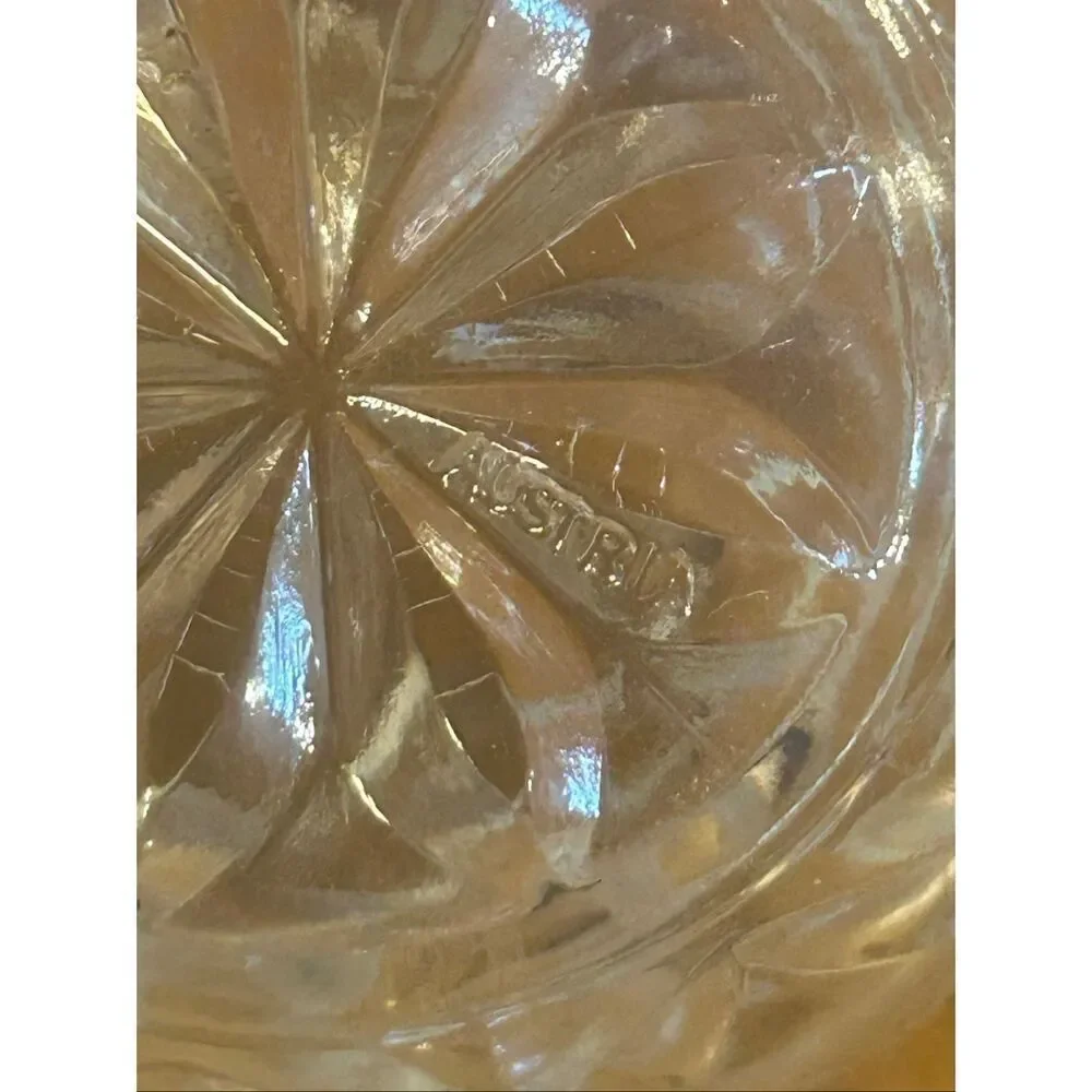4 Vintage Glass Wick Oil Candles made in Austria (5710)